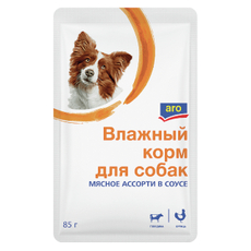aro Корм влажный для собак мясное ассорти, 85г