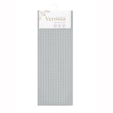 Полотенце кухонное Verossa вафельное серое хлопок, 40 x 70см