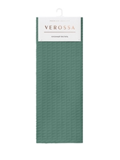 Полотенце кухонное Verossa вафельное зеленое хлопок, 40 x 70см