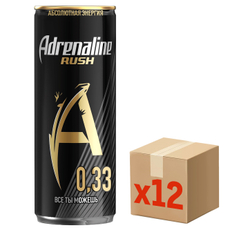 Энергетический напиток Adrenaline Rush, 330мл x 12 шт