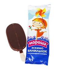Мороженое Мороша Эскимо ванильное в шоколадной глазури, 70г