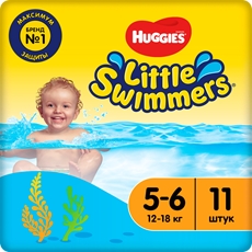 Трусики-подгузники для плавания Huggies Little Swimmers 5-6 (12-18кг), 11шт