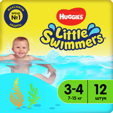 Трусики-подгузники для плавания Huggies Little Swimmers 3-4 (7-15кг), 12шт
