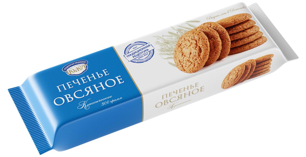 Печенье ПОЛЕТ Овсяное, 300 г