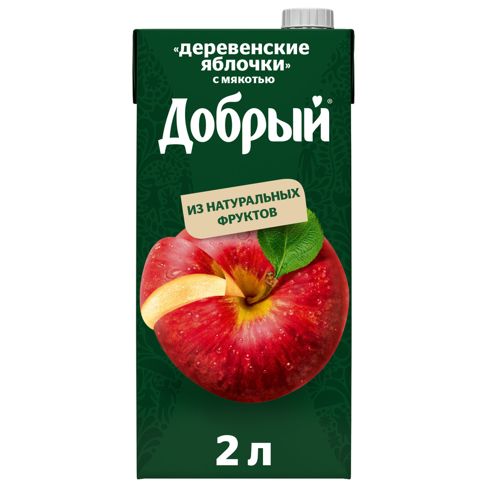 Нектар ДОБРЫЙ Деревенские яблочки, 2л