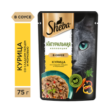 Корм влажный Sheba Nature's Collection для кошек с курицей и паприкой, 75г