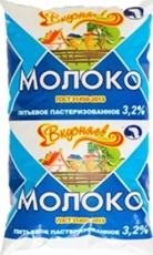 Молоко Вкусняево Вкусняев пастеризованное 3.2%, 900г