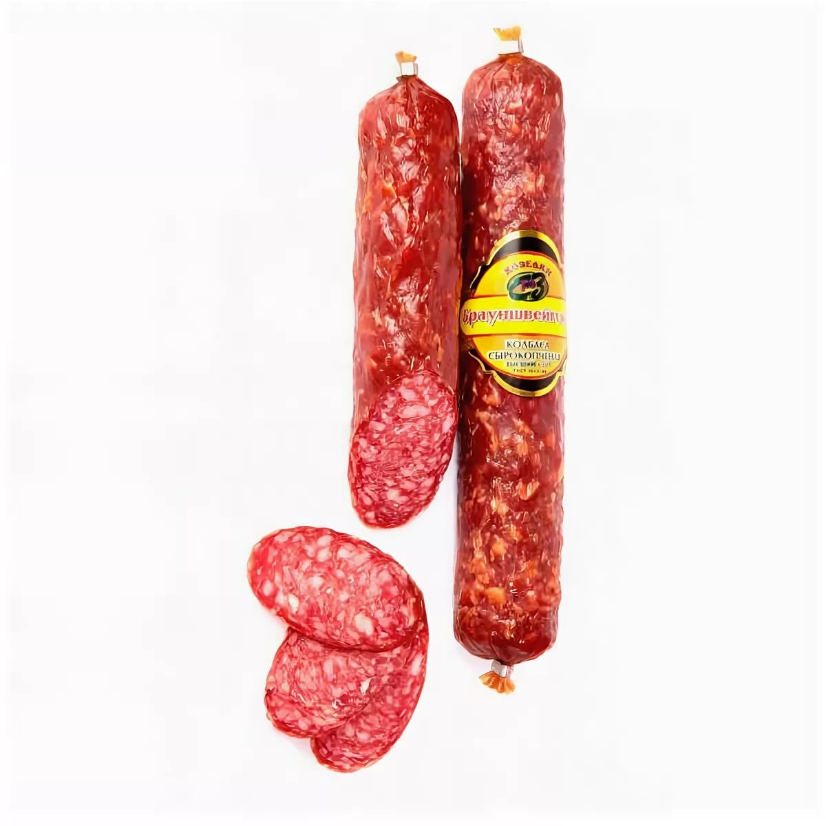 Колбаса Козелки Брауншвейгская сырокопченая, ~300г