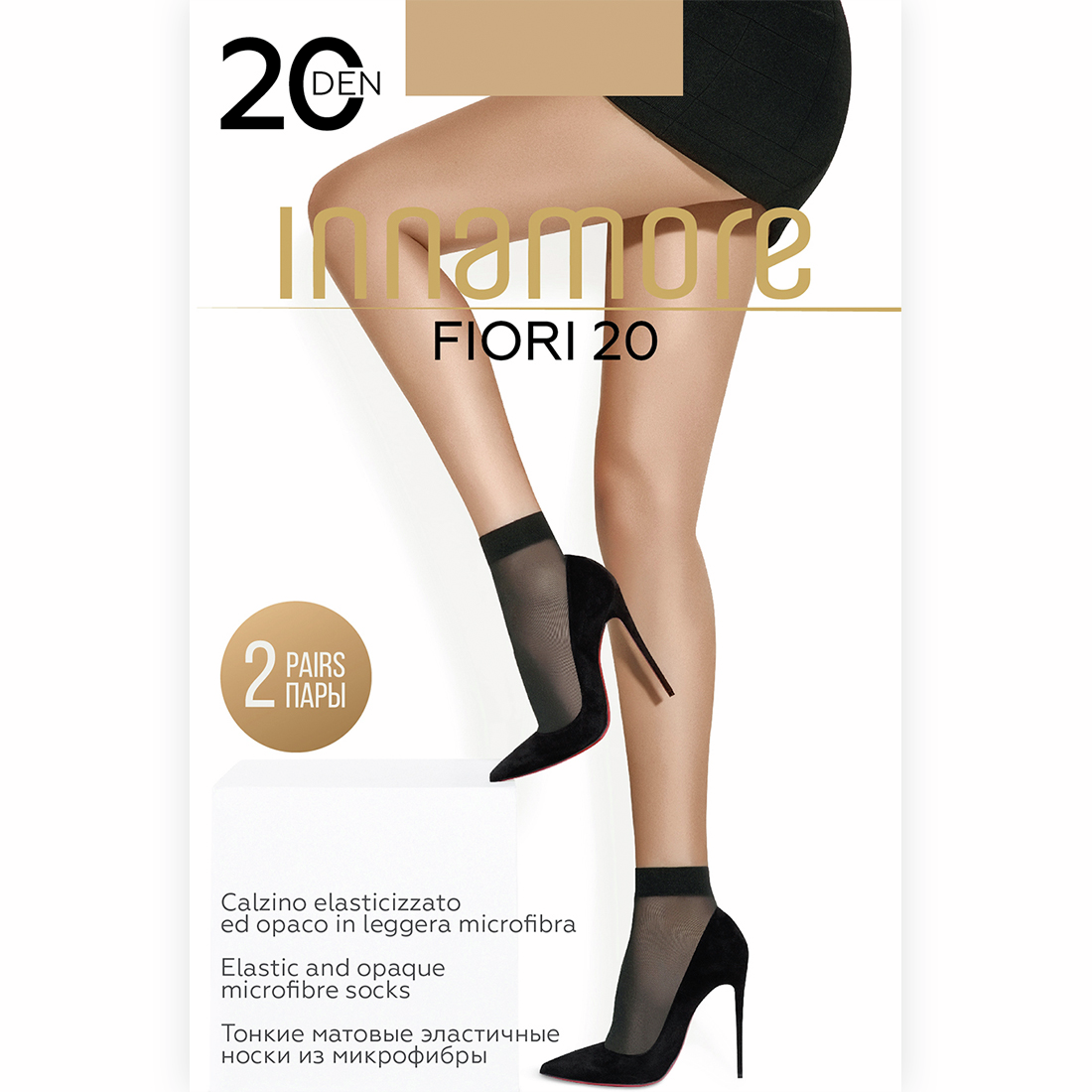 Носки женские Innamore Fiori 20 den Miele one size