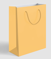 Сумка бумажная As желтая Радуга, 20x24x10см