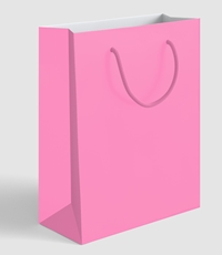 Сумка бумажная розовая Радуга As, 26x32x12см