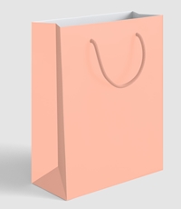 Сумка бумажная персиковая Радуга As, 26x32x12см