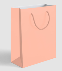 Сумка бумажная персиковая Радуга As, 26x32x12см