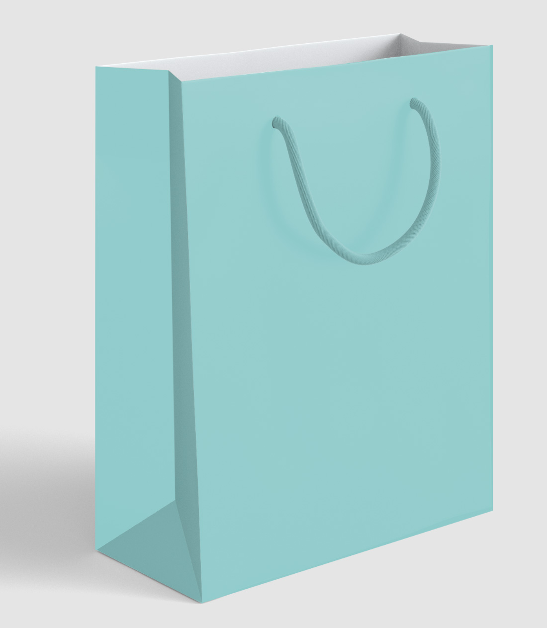 Сумка бумажная голубая Радуга As, 26x32x12см