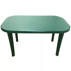 Стол овальный темно-зеленый полипропилен, 140 х 80 х 71см