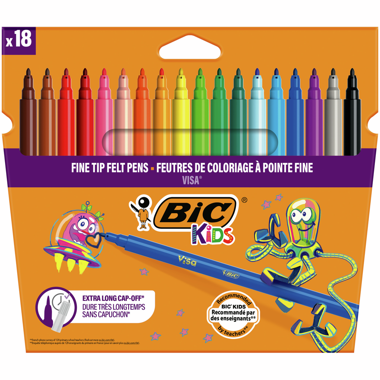 Фломастеры BIC Visa Kids, 18шт
