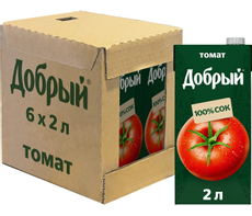 Сок Добрый Томат, 2л x 6 шт