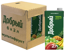 Нектар Добрый Мультифрукт, 2л x 6 шт