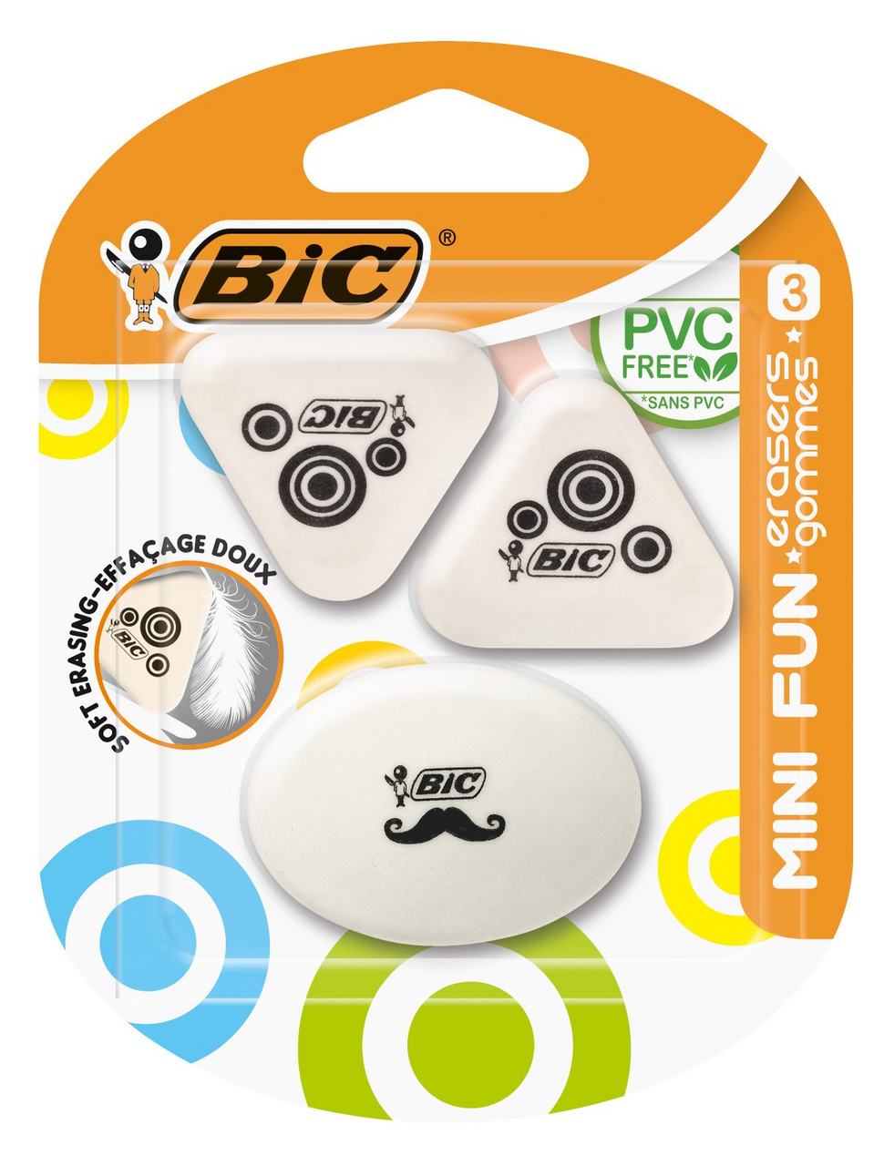 Изображение товара Набор ластиков BIC Mini Fun, 3шт