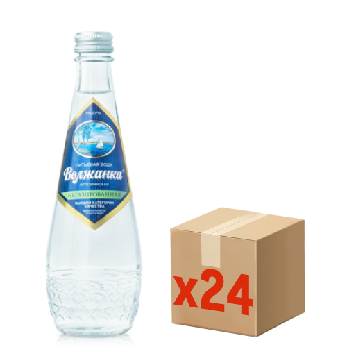 Вода Волжанка питьевая негазированная, 330мл x 24 шт