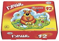 Гуашь Гамма Мультики 12 цветов, 240мл