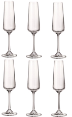 Набор бокалов для шампанского Crystal Bohemia Corvus, 160мл х 6шт