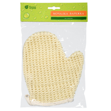 Мочалка из сизаля Банные штучки Варежка, 18х20см