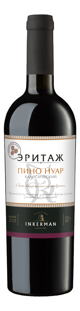 Вино Inkerman Эритаж Пино Нуар красное сухое, 0.75л