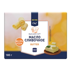 METRO Chef Масло сливочное Традиционное 82.5%, 180г