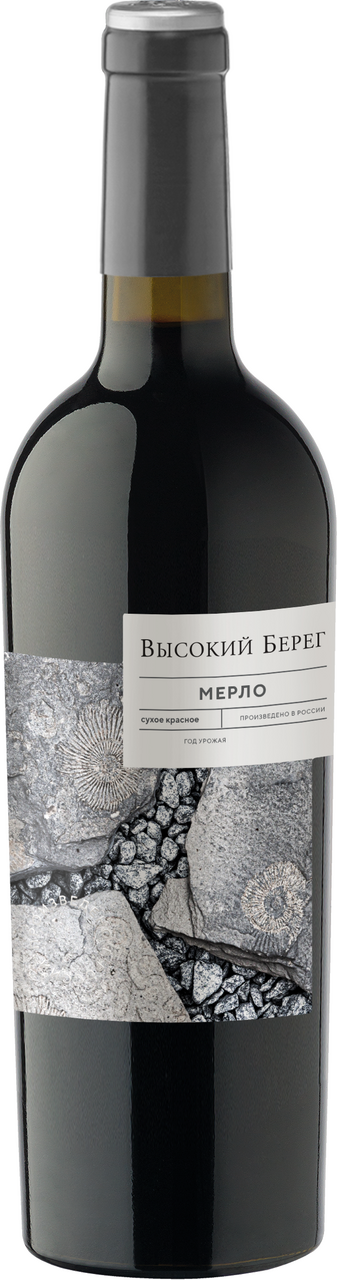 Вино Высокий Берег Мерло красное сухое, 0.75л купить по выгодной цене ...