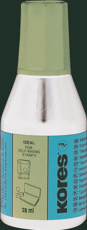 Краска штемпельная Kores на водно-масляной основе фиолетовая, 28г