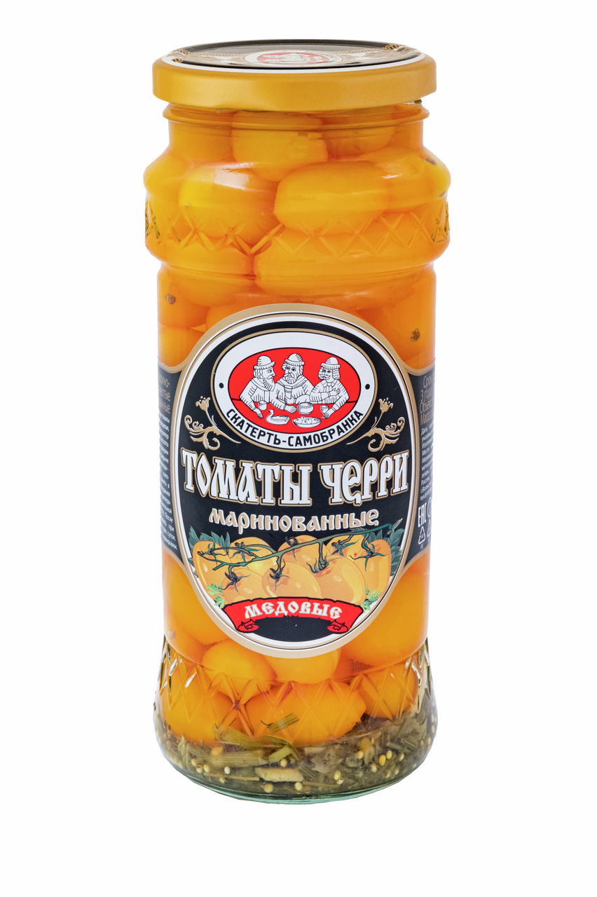 Томаты черри маринованные Скатерть-Самобранка Медовые, 580мл