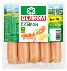 Сосиски Велком с сыром, 450г