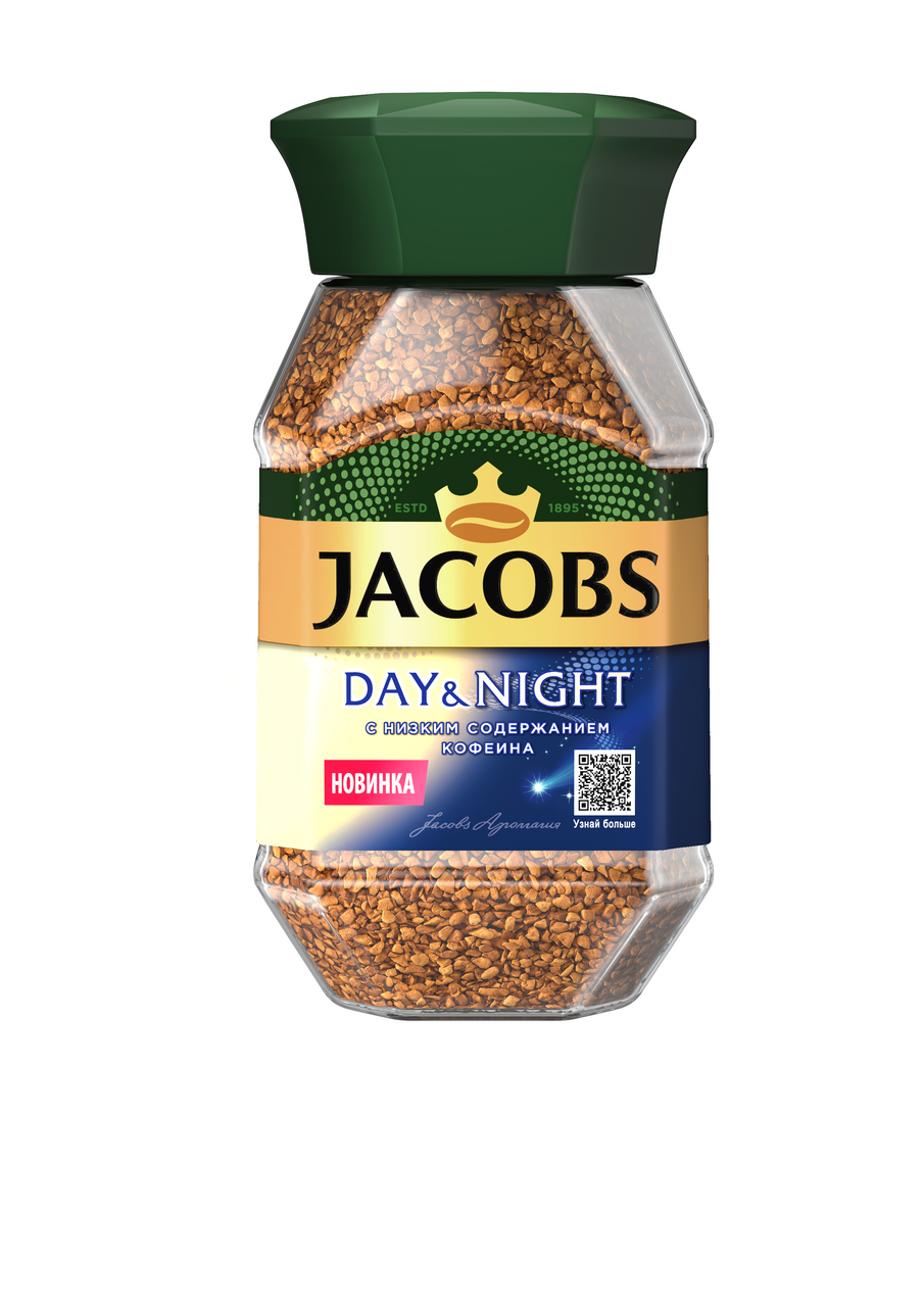 Кофе Jacobs Day&Night сублимированный без кофеина, 95г купить с доставкой  на дом, цены в интернет-магазине