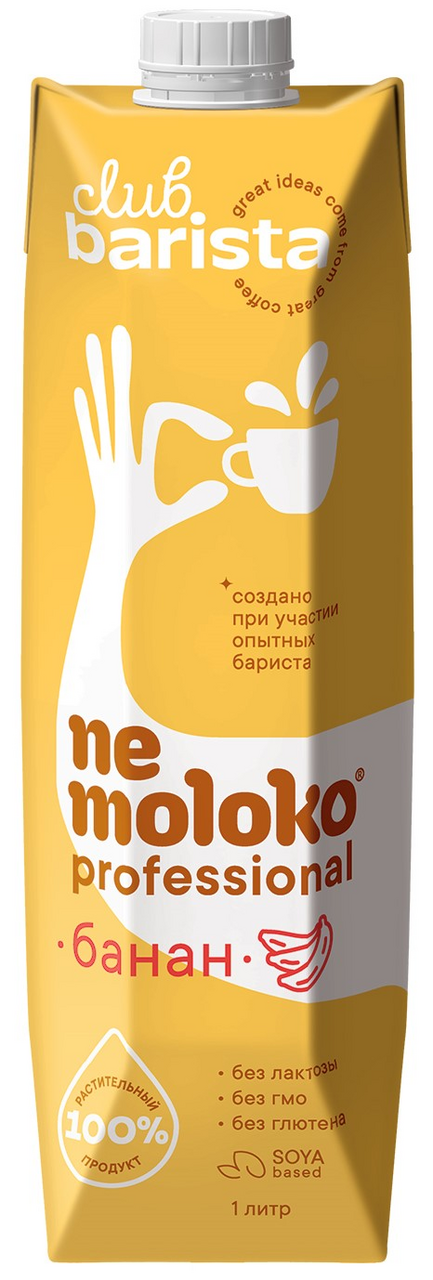Изображение товара Напиток растительный соевый Nemoloko с бананом, 1л