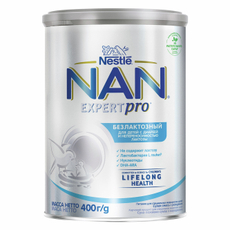 Смесь детская NAN Expert Pro Безлактозная с рождения, 400г