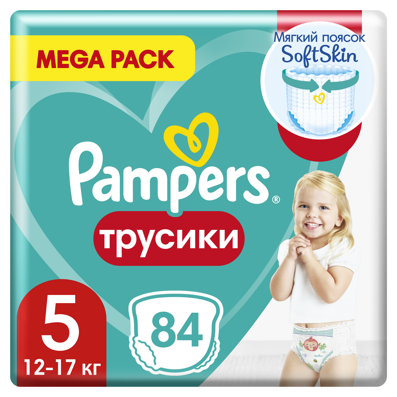 Изображение товара Подгузники-трусики Pampers Active Baby Pants junior 12-17кг, 84шт