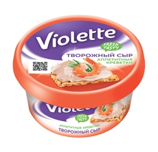 Сыр творожный Виолетта креветка 70%, 140г