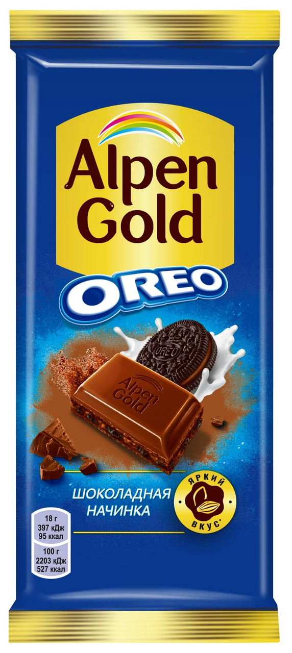 Шоколад Alpen Gold Oreo молочный, 85г
