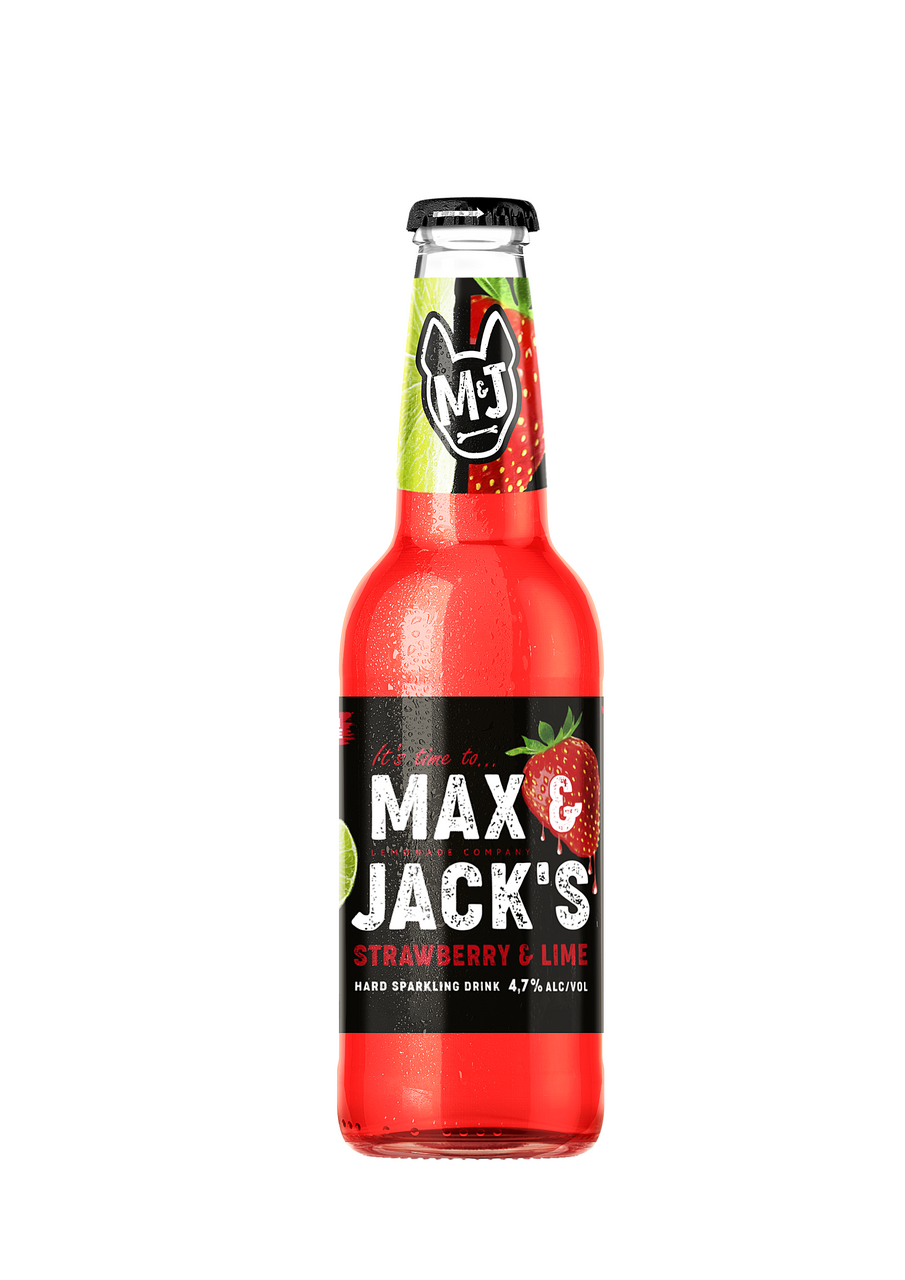 Напиток пивной Max&Jacks Strawberry Lime, 0.4л купить по выгодной цене,  самовывоз алкоголя из магазина в Москве