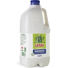 Молоко Чабан пастеризованное 2.5%, 1.9кг