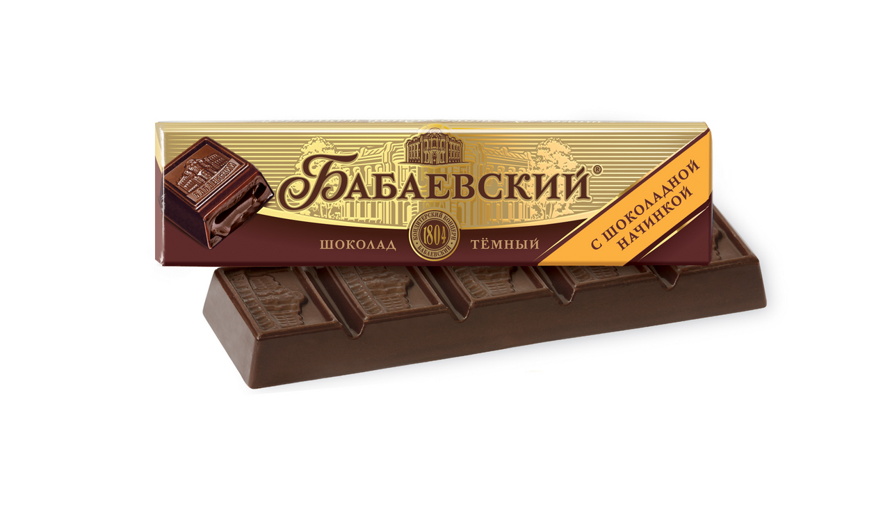 Шоколад БАБАЕВСКИЙ с шоколадной начинкой, 50г
