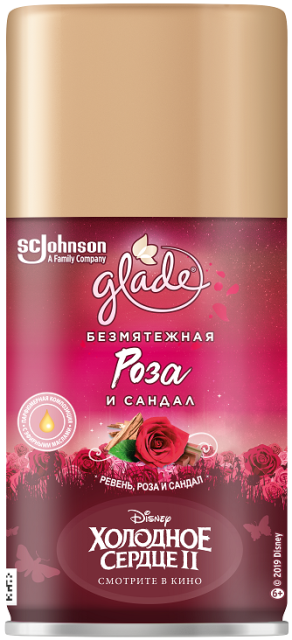Освежитель воздуха GLADE Безмятежная роза и сандал, 296 мл