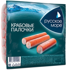 Палочки крабовые Русское море салатные, 400г