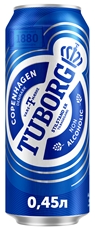Пиво Tuborg безалкогольное, 0.45л