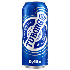 Пиво Tuborg безалкогольное, 0.45л