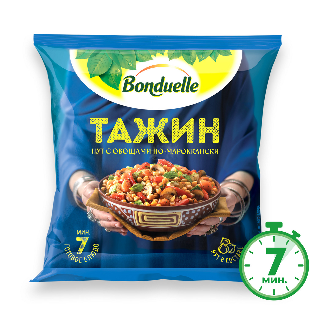 Овощная смесь Bonduelle Тажин нут с овощами по-мароккански замороженный,  400г купить с доставкой на дом, цены в интернет-магазине