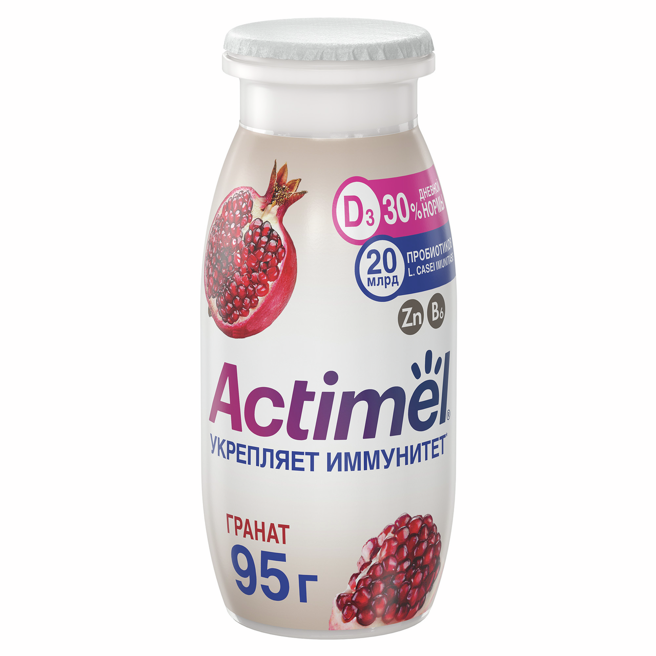 Напиток фруктовый Actimel гранат 1.5%, 95г