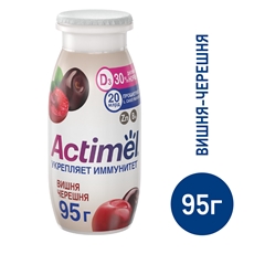 Напиток фруктовый Actimel вишня-черешня 1.5%, 95г