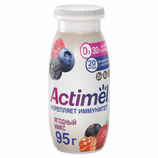 Напиток фруктовый Actimel ягодный микс 1.5%, 95г